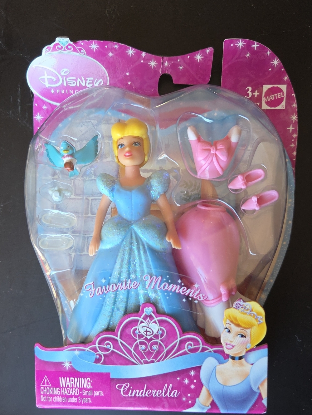 Disney Cinderella Doll with Blue Gown & Pink Accessories